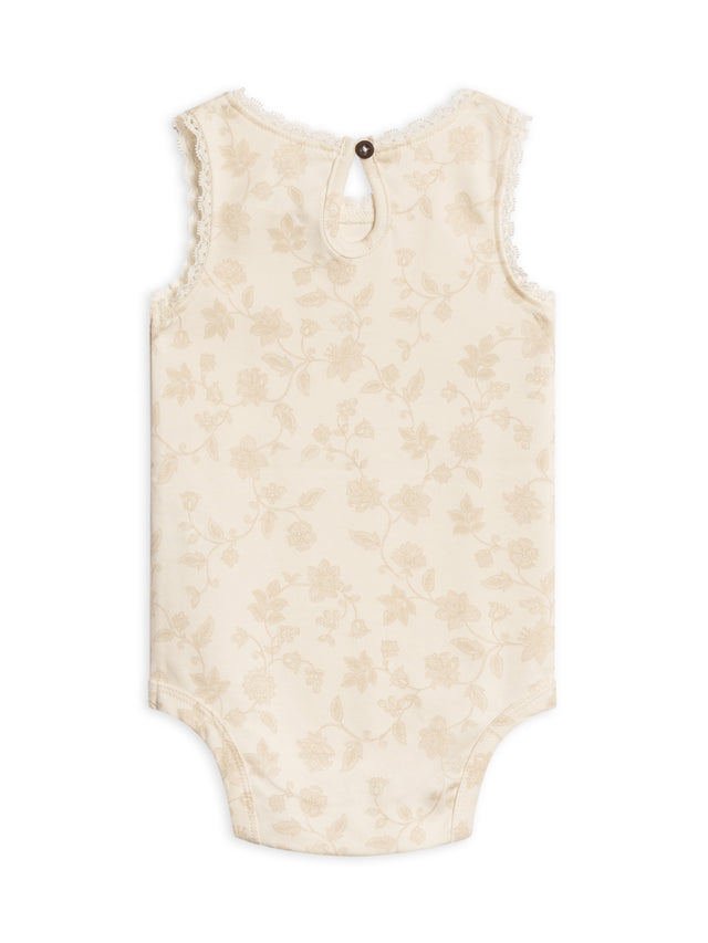 Luna Lace Tank Bodysuit Baby : One Pieces : Bodysuits : Tanks Colored Organics Organic Cotton Baby Luna Lace Tank Bodysuit