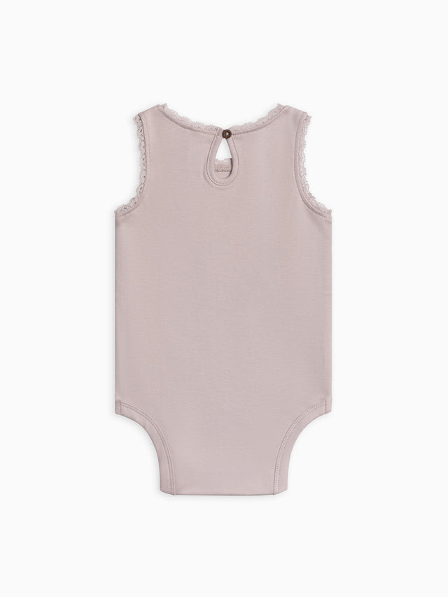 Luna Lace Tank Bodysuit Baby :One Pieces :Bodysuits :Tanks Colored Organics Organic Cotton Baby Luna Lace Tank Bodysuit