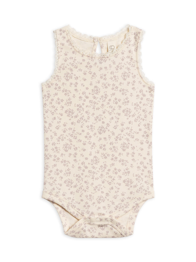 Luna Lace Tank Bodysuit Baby : One Pieces : Bodysuits : Tanks Colored Organics Organic Cotton Baby Luna Lace Tank Bodysuit