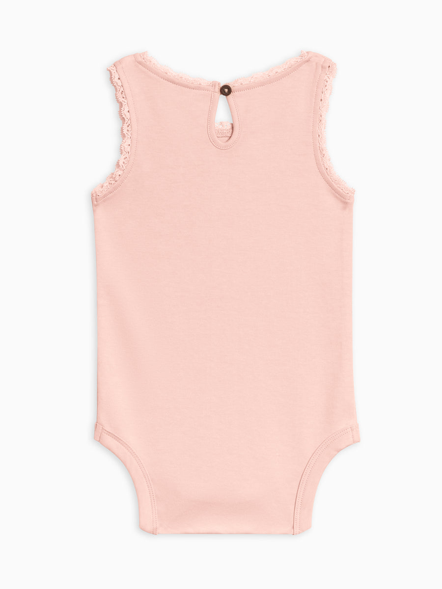 Luna Lace Tank Bodysuit Baby : One Pieces : Bodysuits : Tanks Colored Organics Organic Cotton Baby Luna Lace Tank Bodysuit