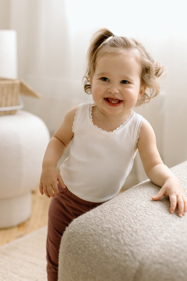 Luna Lace Tank Bodysuit Baby : One Pieces : Bodysuits : Tanks Colored Organics Organic Cotton Baby Luna Lace Tank Bodysuit