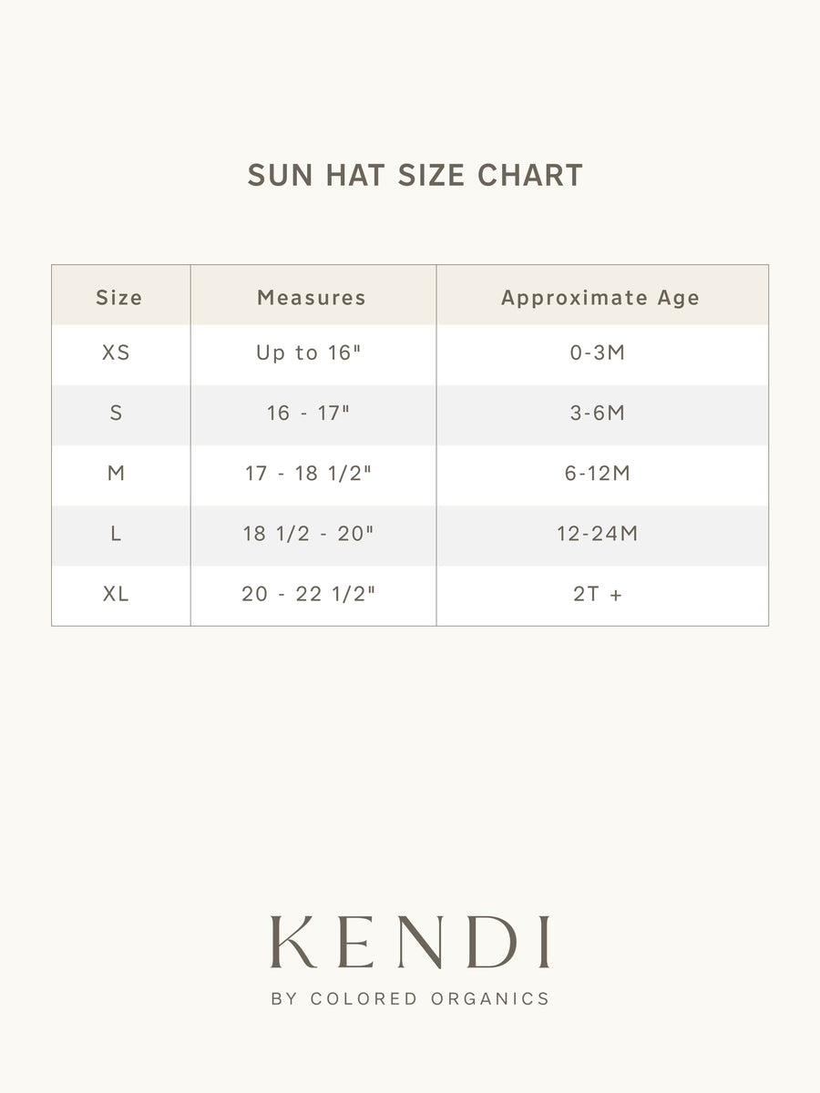 Seersucker Sun Hat - Coconut Baby-Kids :Accessories :Hats Kendi Organic Cotton Baby and Kids Seersucker Sun Hat