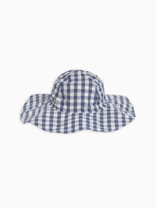 Seersucker Sun Hat Baby-Kids : Accessories : Hats Kendi Organic Cotton Baby and Kids Seersucker Sun Hat