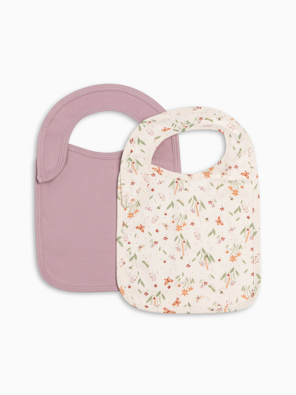2-Pack Bibs - Fog + Butterfly Baby : Gear : Bibs : Feeding Kendi 2-Pack Bibs - Fog + Butterfly for Baby | Colored Organics®