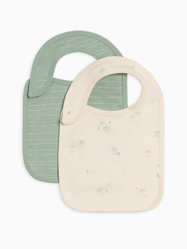 2-Pack Bibs Baby : Gear : Bibs : Feeding Colored Organics Organic Cotton Baby 2-Pack Bibs