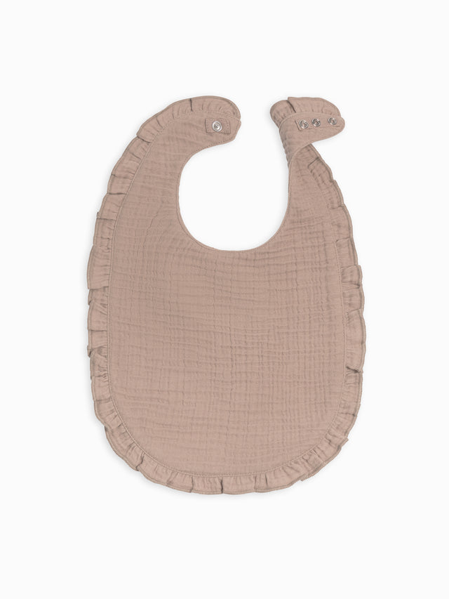Muslin Ruffle Bib Baby :Gear :Bibs :Feeding Kendi Organic Cotton Baby Muslin Ruffle Bib