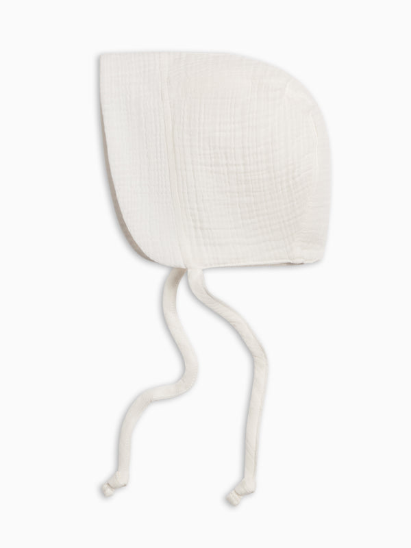 Muslin Bonnet - Coconut Baby : Accessories : Hats KENDI by Colored Organics Muslin Bonnet - Coconut for Baby | Colored Organics®