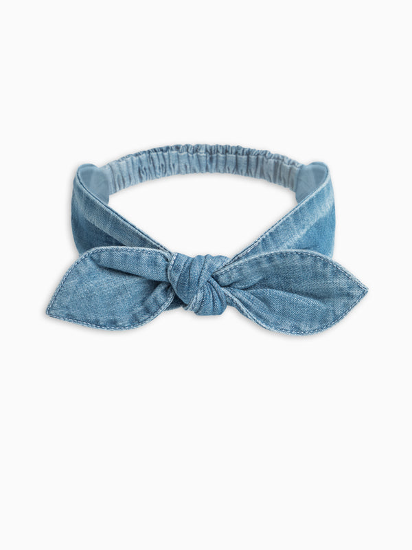 Chambray Bow Headband