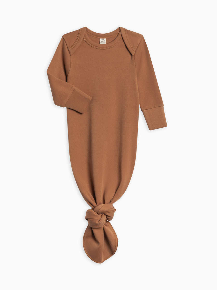 Infant Gown Baby : One Pieces : Gowns : Long Sleeves Colored Organics Newborn Baby Sleeper Gown - 100% Organic Cotton