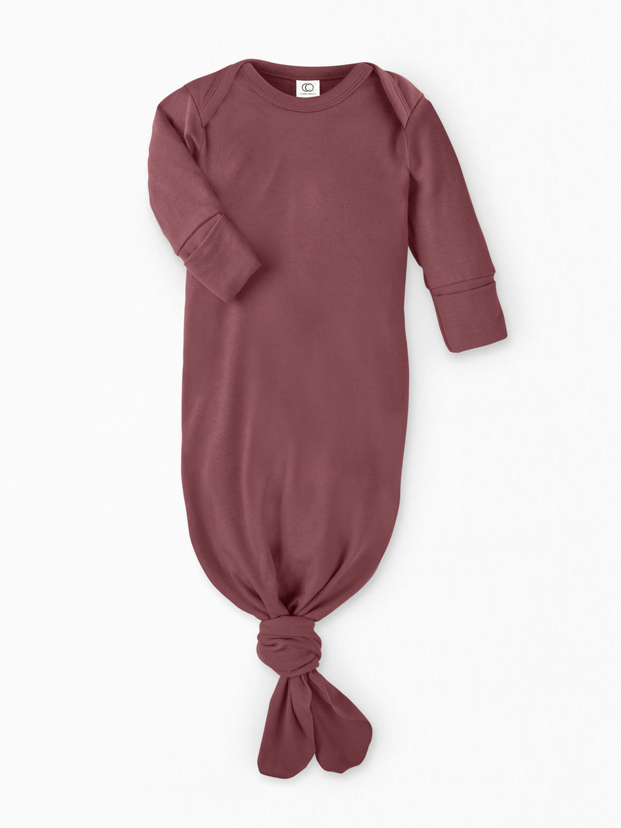 Infant Gown Baby :One Pieces :Gowns :Long Sleeves Colored Organics Newborn Baby Sleeper Gown - 100% Organic Cotton