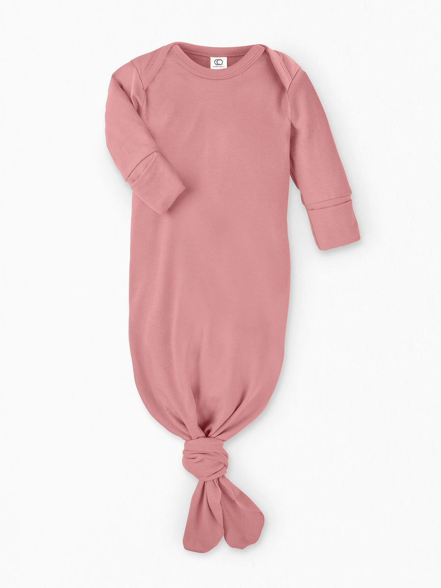 Infant Gown Baby :One Pieces :Gowns :Long Sleeves Colored Organics Newborn Baby Sleeper Gown - 100% Organic Cotton