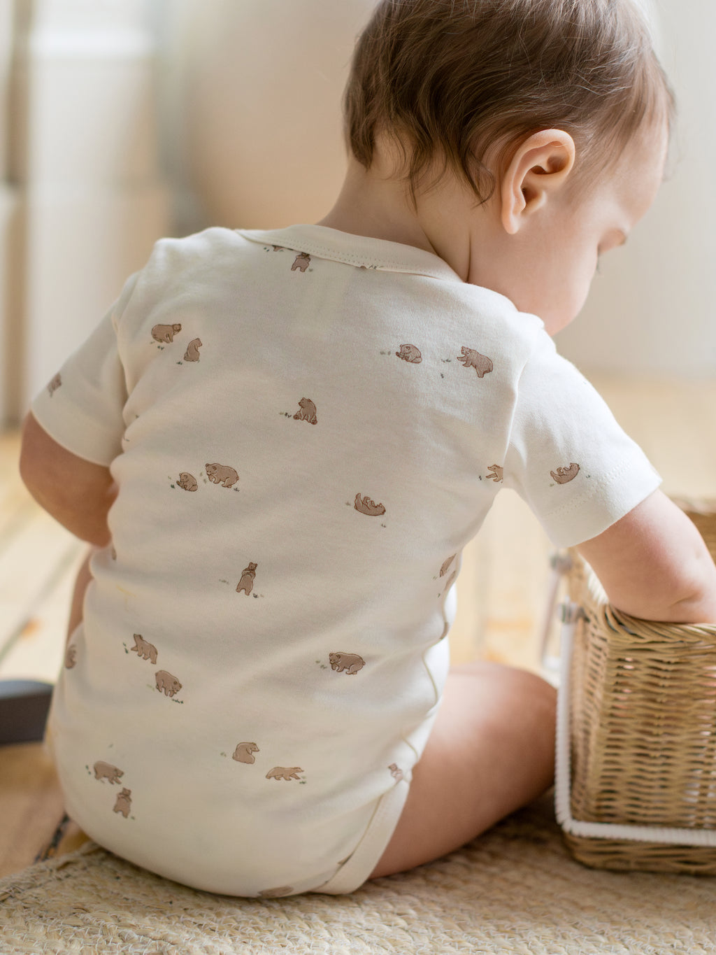 Afton Bodysuit - Bear / Truffle + Thyme  KENDI by Colored Organics Afton Bodysuit - Bear / Truffle + Thyme | Colored Organics®