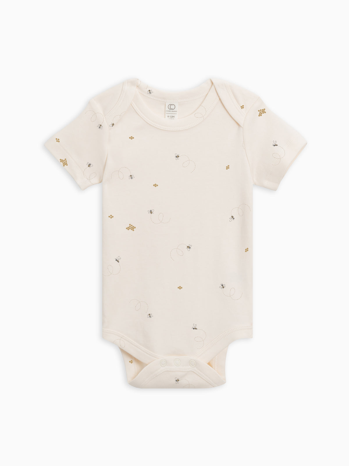 Afton Bodysuit - Bee / Pewter  KENDI by Colored Organics Afton Bodysuit - Bee / Pewter (Organic) | Colored Organics®