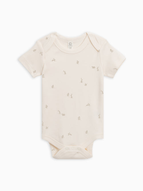 Afton Bodysuit - Meadow Friends Baby : One Pieces : Bodysuits : Short Sleeves Kendi Afton Bodysuit for Babies and Kids | Colored Organics®