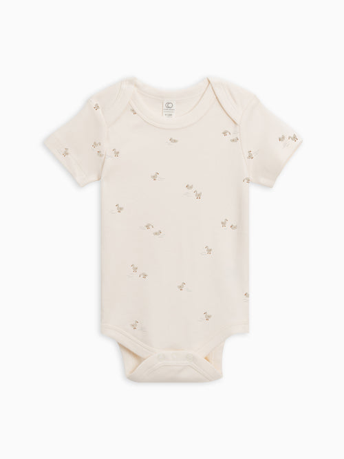Afton Bodysuit - Meadow Friends Baby : One Pieces : Bodysuits : Short Sleeves Kendi Afton Bodysuit for Babies and Kids | Colored Organics®
