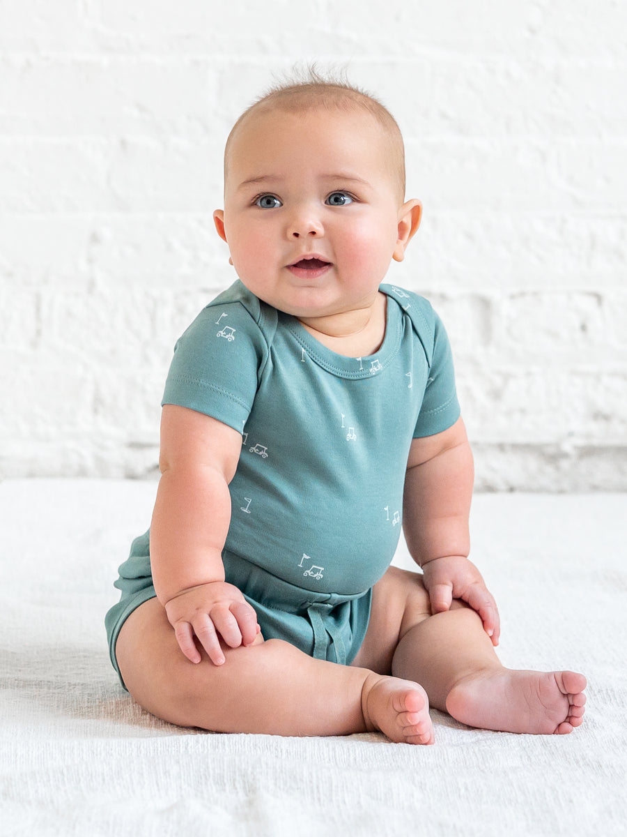 Afton Bodysuit - Fairway / Laguna + Powder