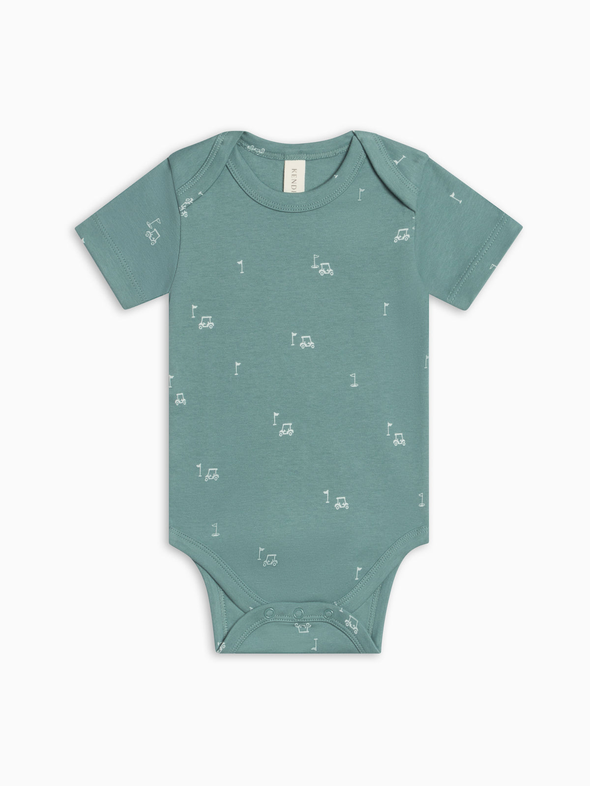 Afton Bodysuit - Fairway / Laguna + Powder Baby : One Pieces : Bodysuits : Short Sleeves KENDI by Colored Organics Afton Bodysuit - Fairway / Laguna + | Colored Organics®