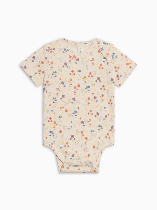 Afton Bodysuit - Margot Floral / Barn + Sea Sale : Baby : One Pieces : Bodysuits : Short Sleeves Kendi PRE ORDER Afton Bodysuit - Margot | Colored Organics®