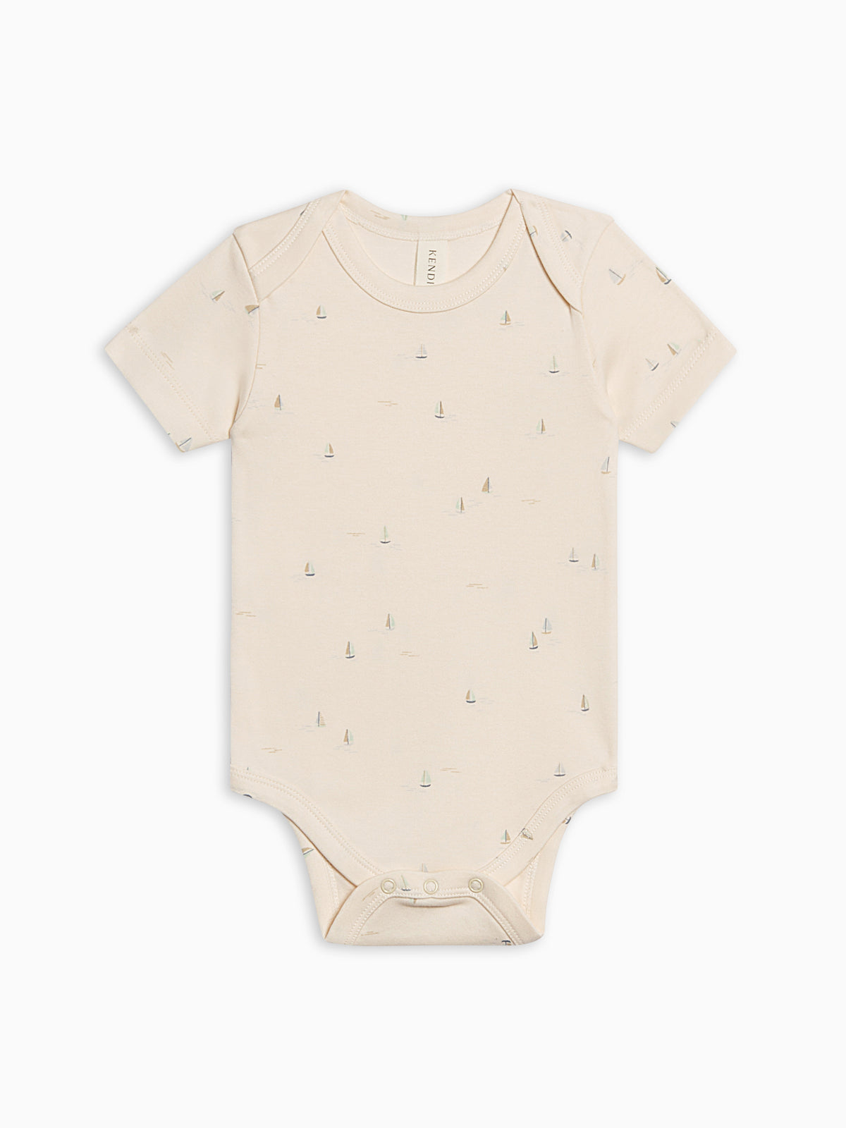 Afton Bodysuit - Marina / Sea + Dune Baby : One Pieces : Bodysuits : Short Sleeves KENDI by Colored Organics Afton Bodysuit - Marina / Sea + Dune | Colored Organics®