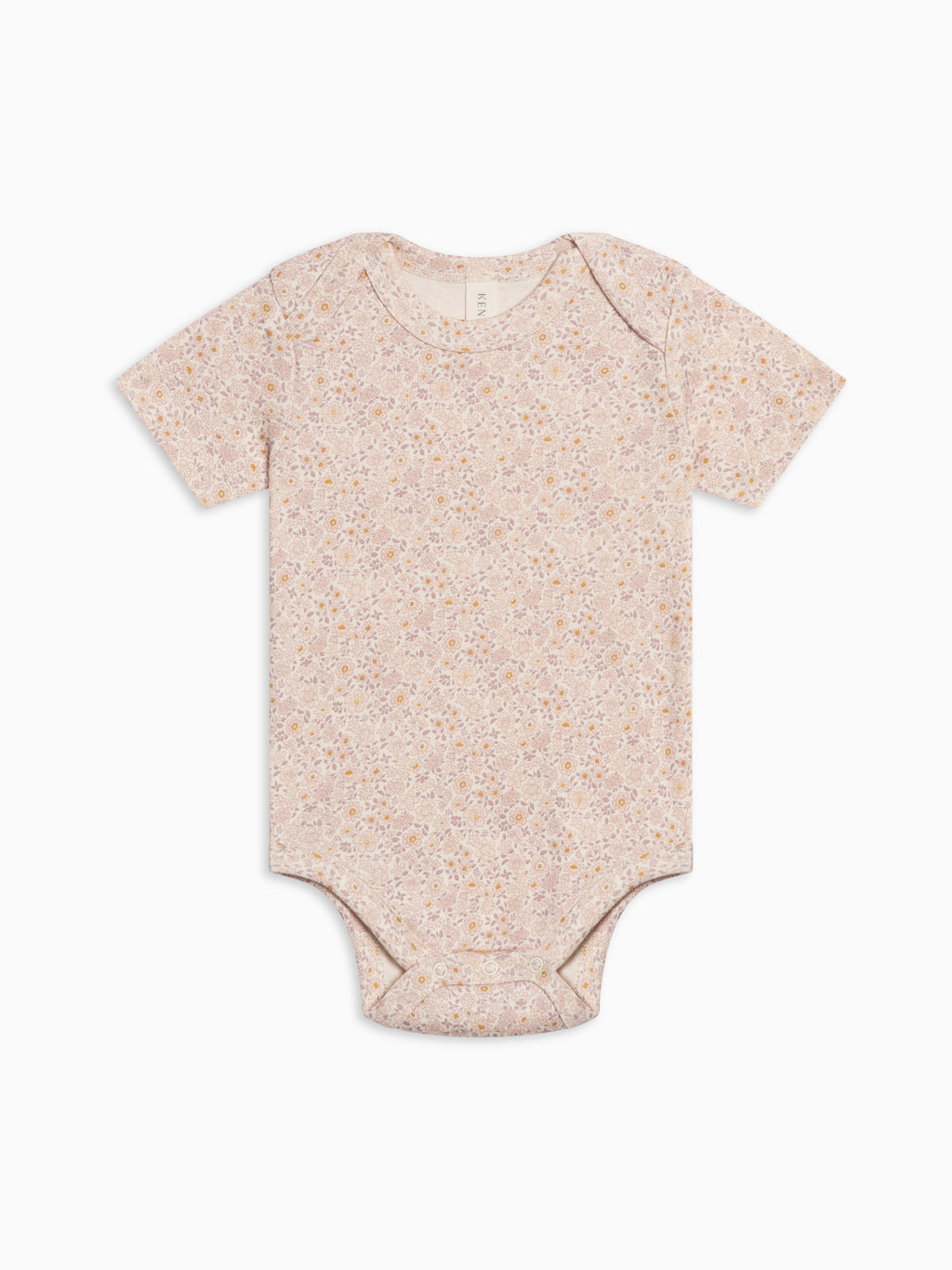 Afton Bodysuit - Primrose / Fog + Shell Sale : Baby : One Pieces : Bodysuits : Short Sleeves Kendi Afton Bodysuit - Primrose / Fog + Shell | Colored Organics®