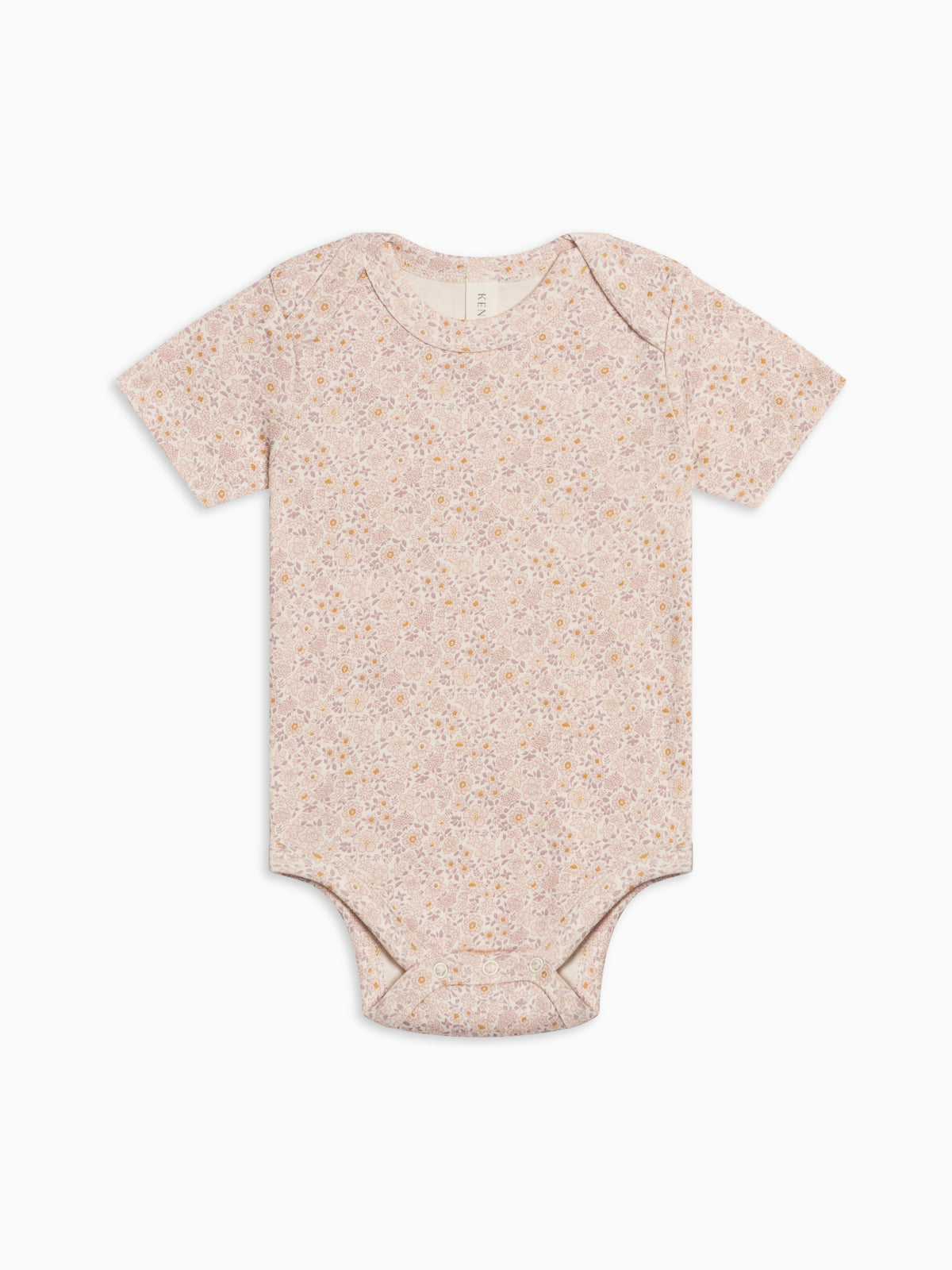 Afton Bodysuit - Primrose / Fog + Shell Sale : Baby : One Pieces : Bodysuits : Short Sleeves Kendi Afton Bodysuit - Primrose / Fog + Shell | Colored Organics®