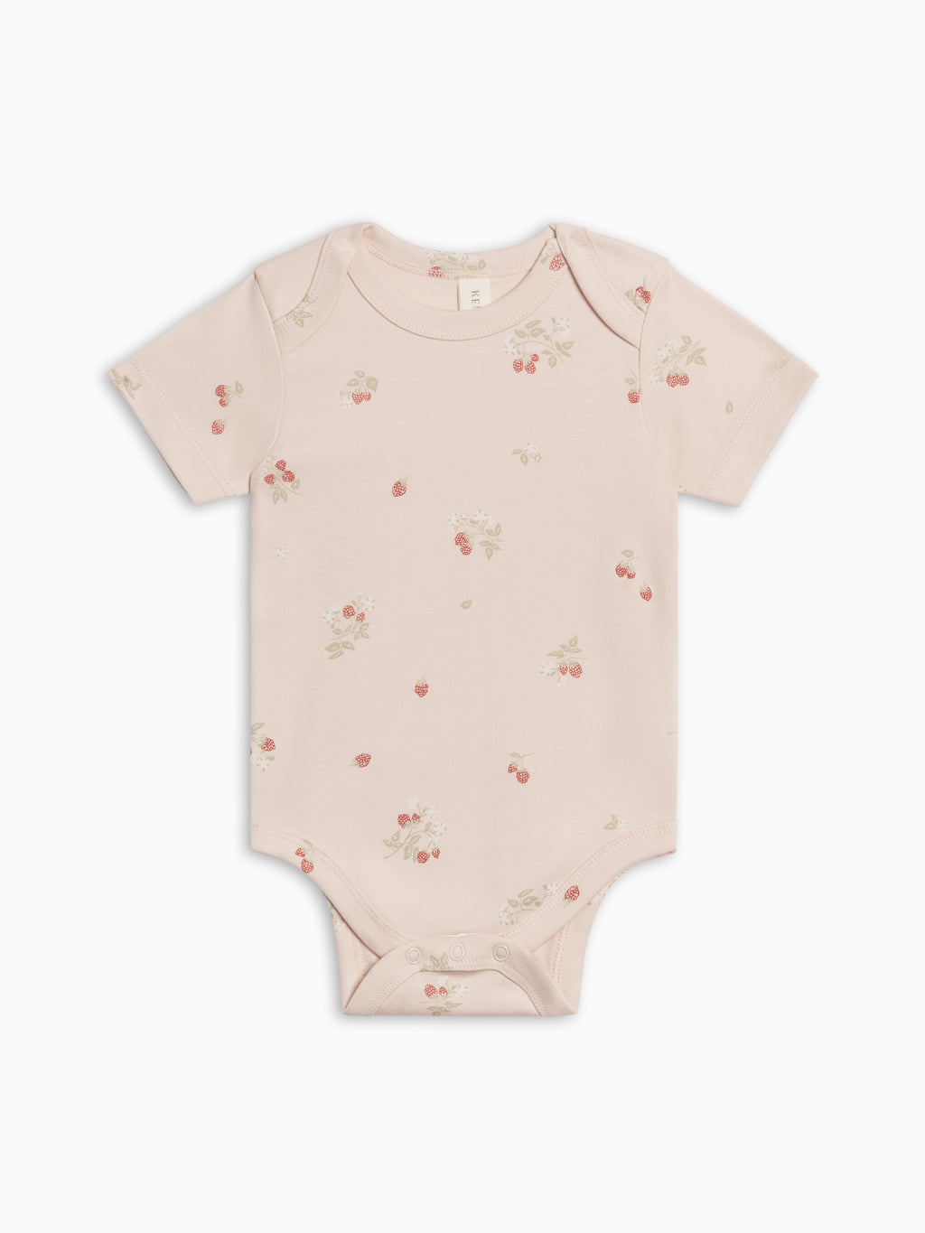 Afton Bodysuit - Raspberries / Shell + Mint Baby : One Pieces : Bodysuits : Short Sleeves Kendi PRE ORDER Afton Bodysuit - Raspberries | Colored Organics®