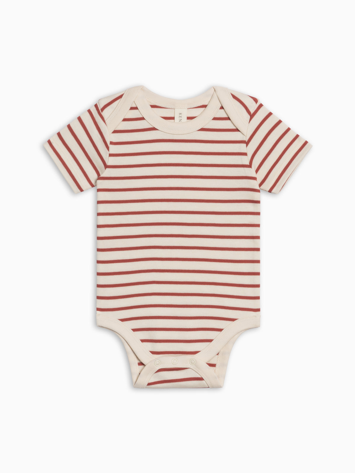 Afton Bodysuit - Ron Stripe / Barn Baby : One Pieces : Bodysuits : Short Sleeves Kendi PRE ORDER Afton Bodysuit - Ron Stripe / | Colored Organics®