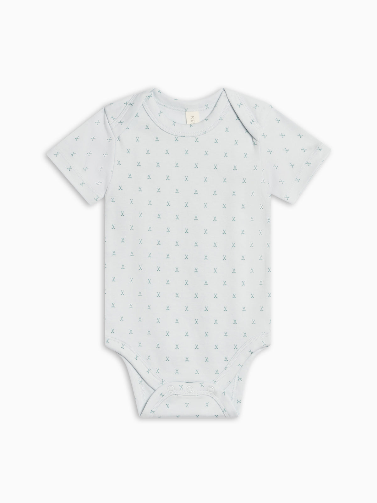 Afton Bodysuit - Tee Time / Powder + Laguna Sale : Baby : One Pieces : Bodysuits : Short Sleeves KENDI by Colored Organics Afton Bodysuit - Tee Time / Powder + | Colored Organics®