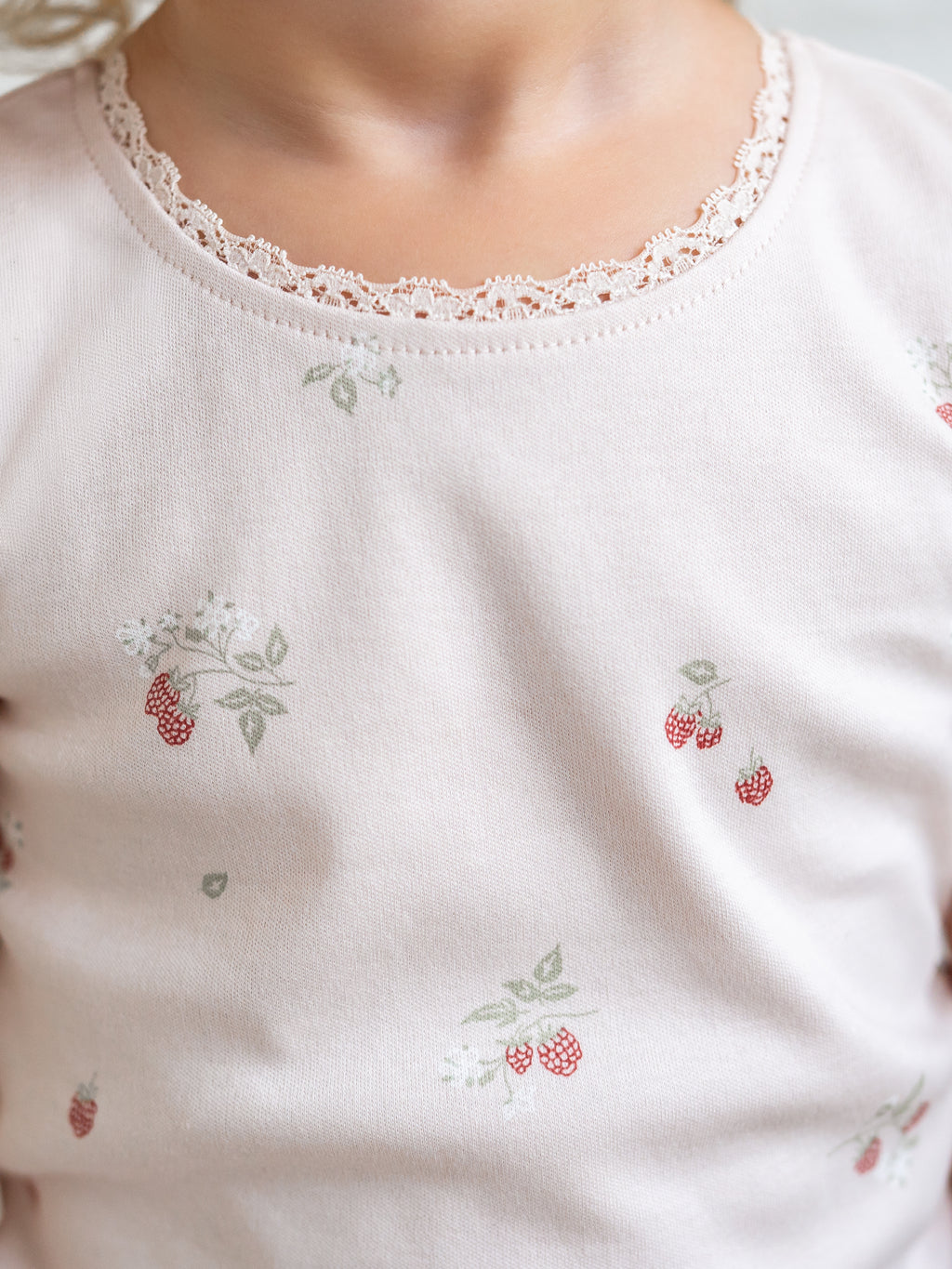 Selene Lace Tank - Raspberries / Shell + Mint Sale : Baby-Kids : Tops : Tanks Kendi PRE ORDER Selene Lace Tank Organic | Colored Organics®