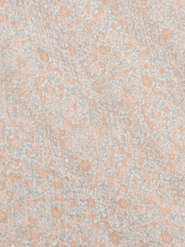 Muslin Swaddle Blanket - Belmont Floral / Shell + Powder
