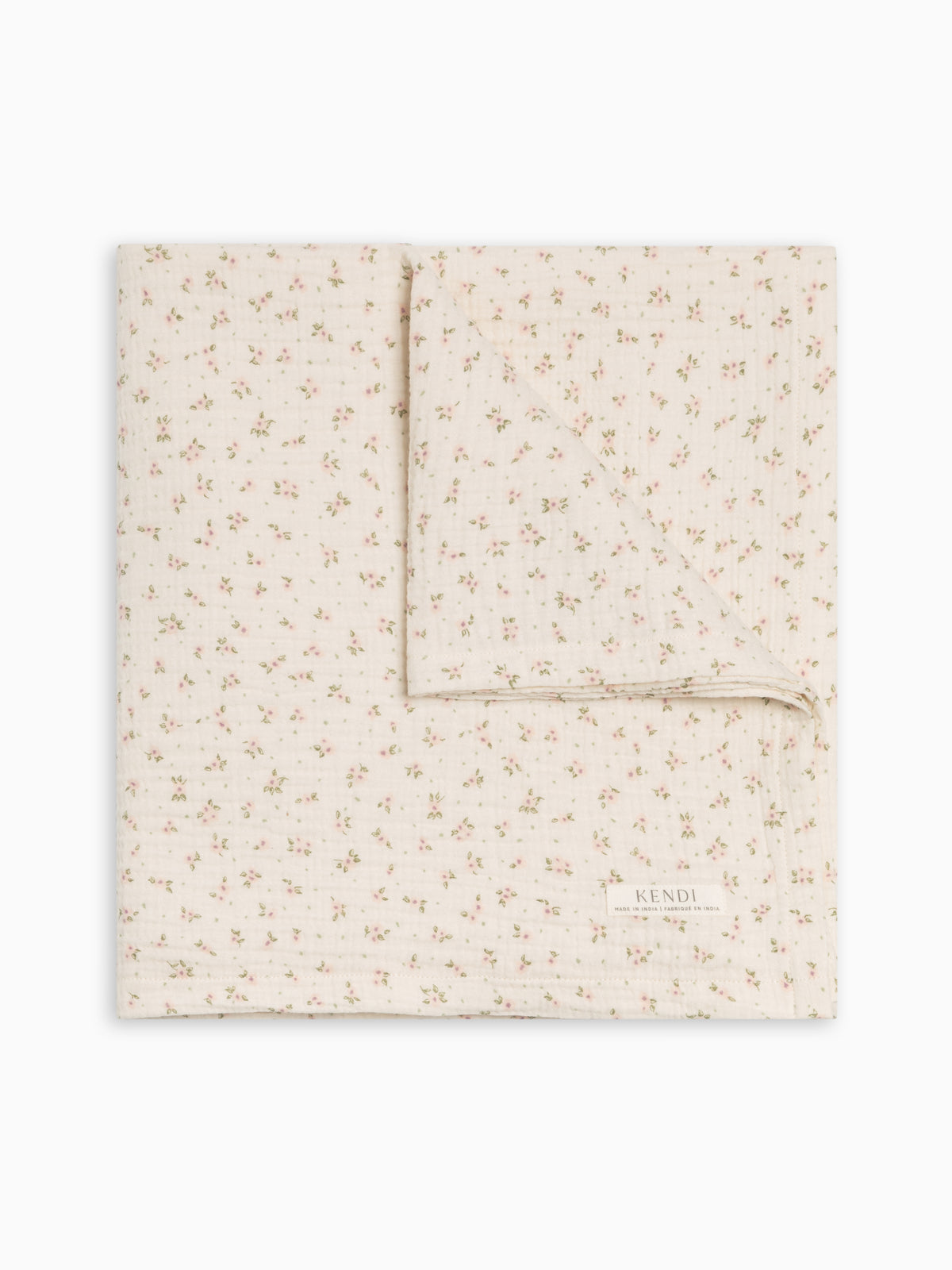 Muslin Swaddle Blanket - Camellia Floral / Shell + Fern Baby : Accessories : Swaddle Blankets : Nursery : Blankets Kendi Muslin Swaddle Blanket - Camellia | Colored Organics®