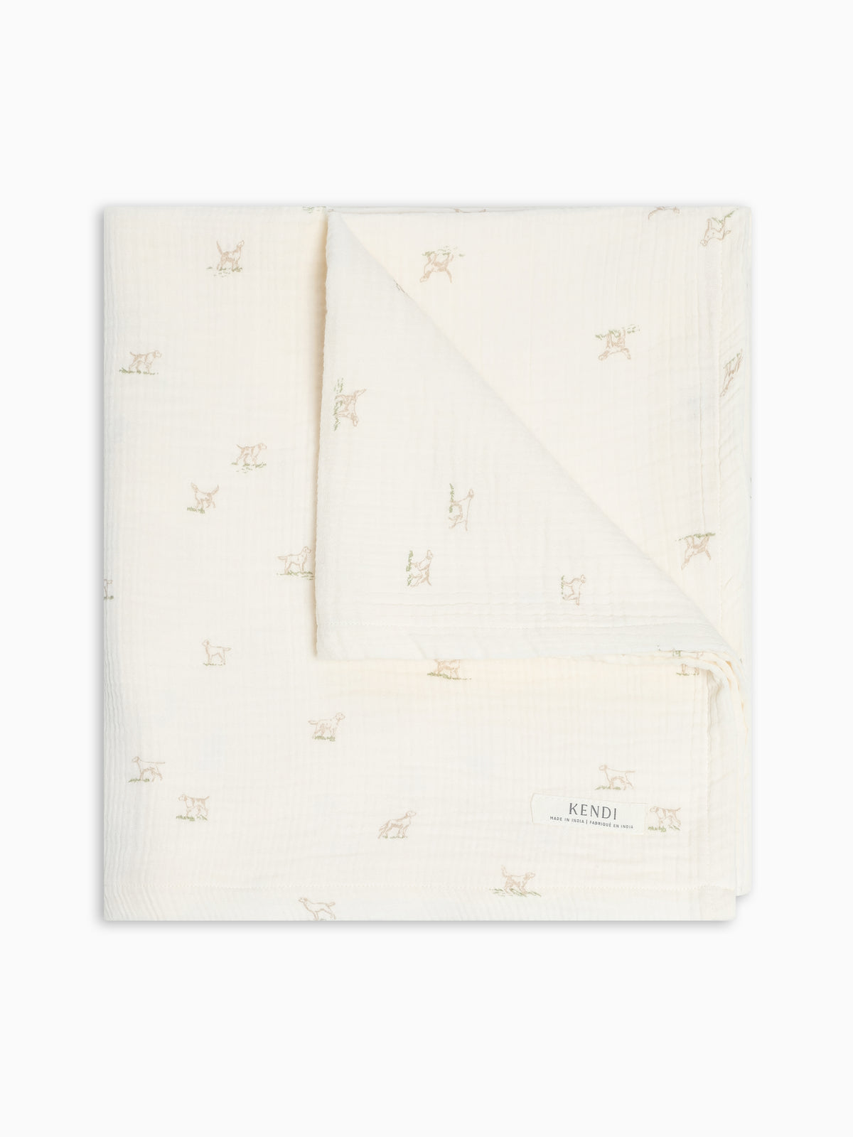 Muslin Swaddle Blanket - Field Dog Baby : Accessories : Swaddle Blankets : Nursery : Blankets KENDI by Colored Organics Muslin Swaddle Blanket | Colored Organics®