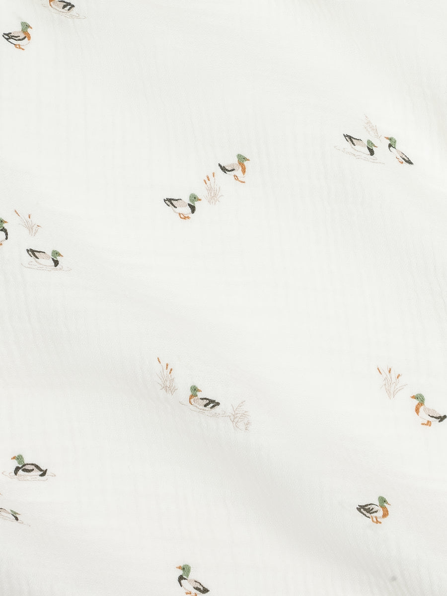 Muslin Swaddle Blanket - Mallard