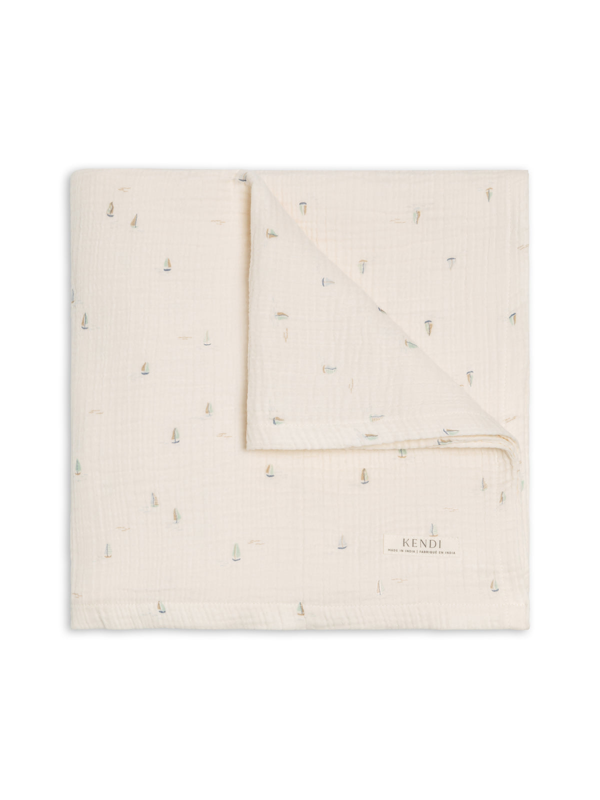 Muslin Swaddle Blanket - Marina / Sea + Dune Baby : Accessories : Swaddle Blankets : Nursery : Blankets KENDI by Colored Organics Muslin Swaddle Blanket - Marina / Sea + | Colored Organics®