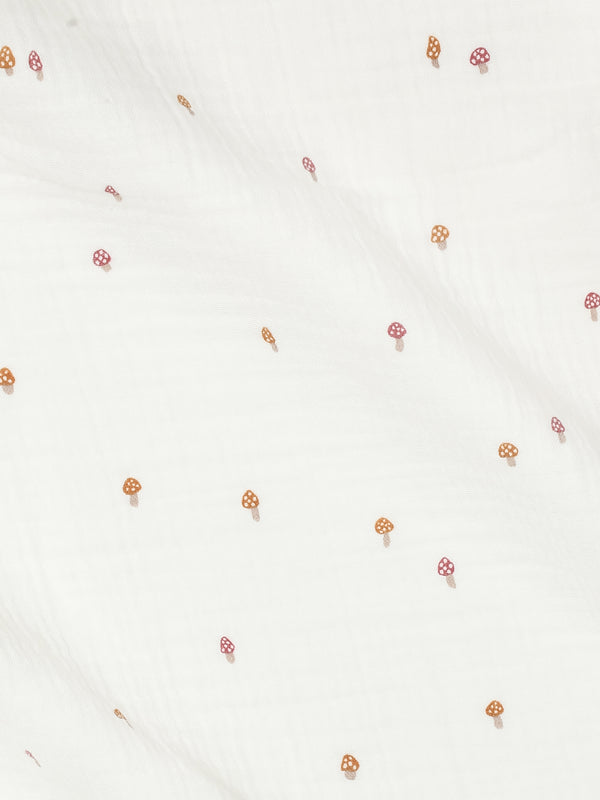 Muslin Swaddle Blanket - Mushroom