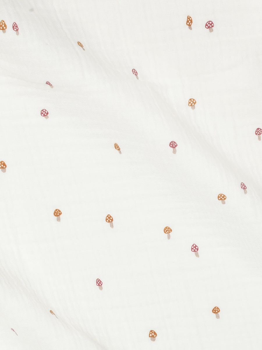 Muslin Swaddle Blanket - Mushroom
