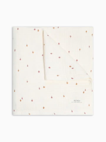 Muslin Swaddle Blanket - Mushroom Baby : Accessories : Swaddle Blankets : Nursery : Blankets KENDI by Colored Organics Muslin Swaddle Blanket | Colored Organics®