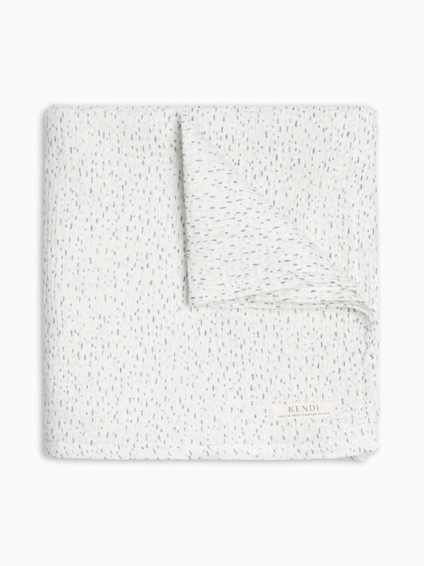 Muslin Swaddle Blanket - Pinehurst / Powder + Shell Baby : Accessories : Swaddle Blankets : Nursery : Blankets KENDI by Colored Organics Muslin Swaddle Blanket - Pinehurst / | Colored Organics®