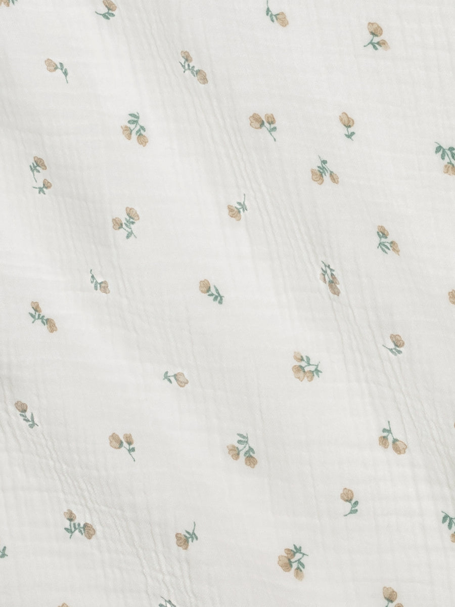 Muslin Swaddle Blanket - Palmer Floral / Dune + Laguna