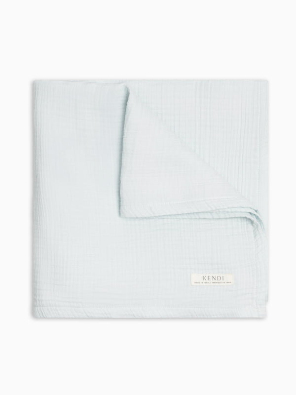 Muslin Swaddle Blanket - Powder Baby : Accessories : Swaddle Blankets : Nursery : Blankets KENDI by Colored Organics Muslin Swaddle Blanket - Powder for Baby | Colored Organics®