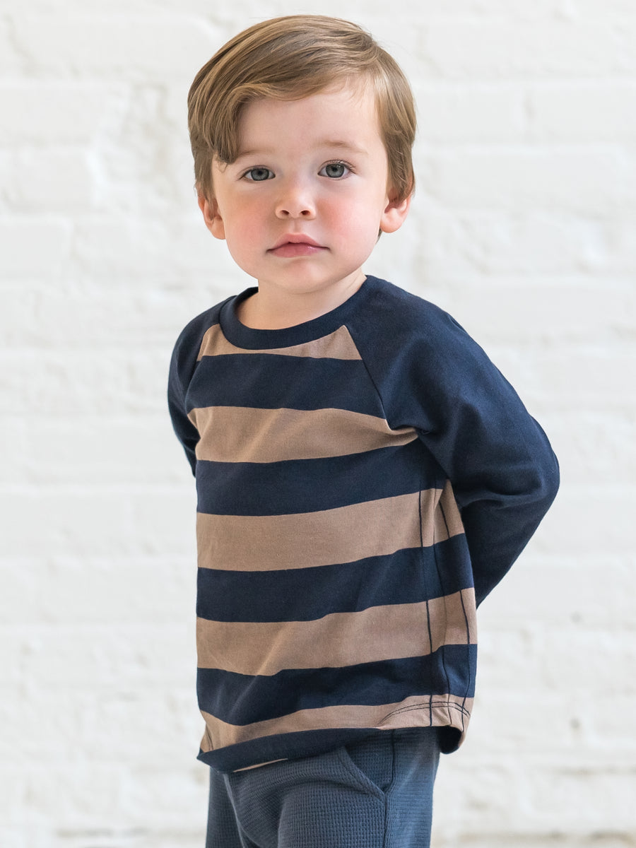 Louie Baseball Tee Sale :Baby-Kids :Tops :Tees :Long Sleeves Colored Organics Organic Cotton Baby and Kids Louie Baseball Tee