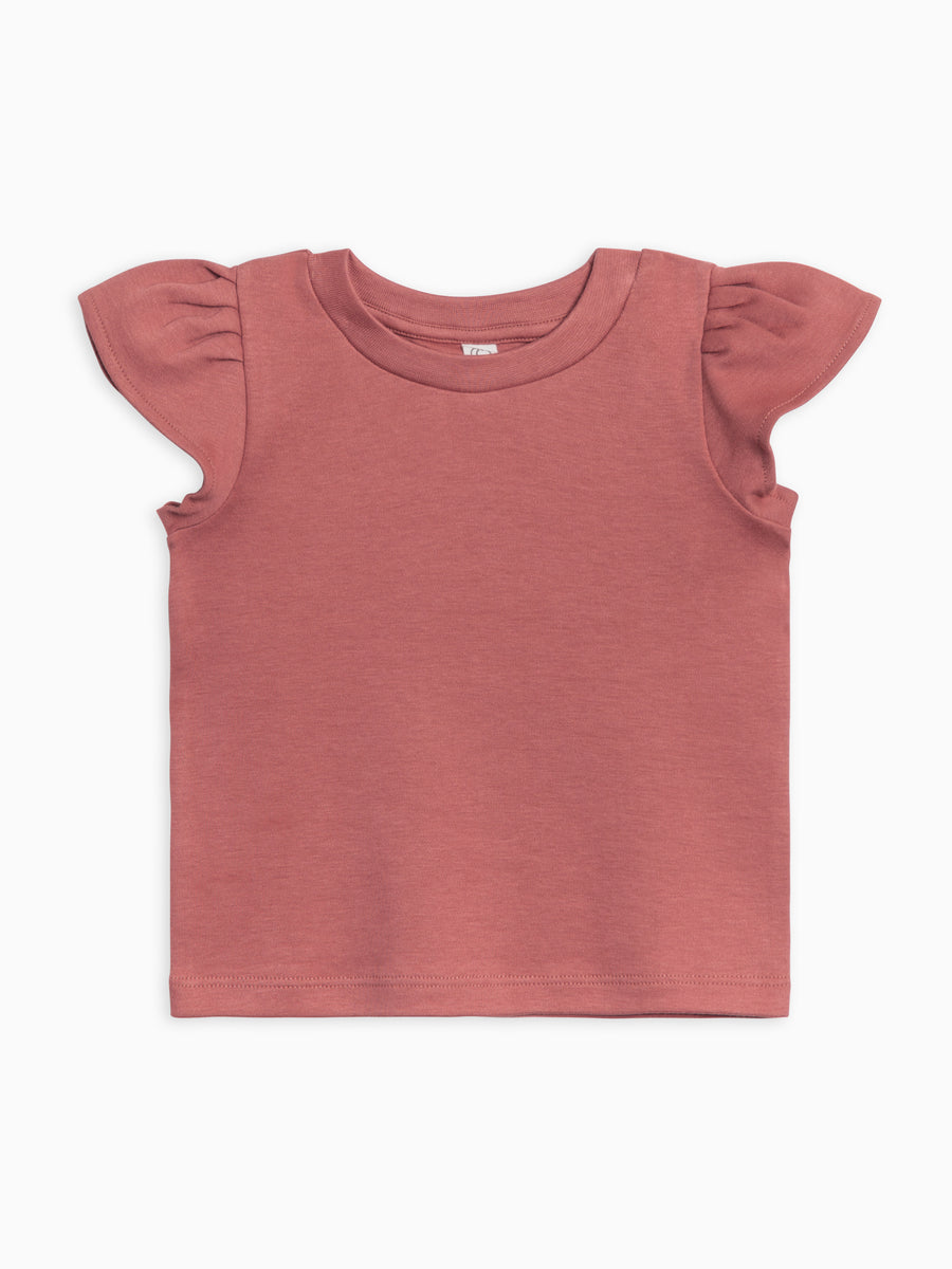 Pearl Petal Sleeve Tee Baby-Kids : Tops : Short Sleeve Colored Organics Organic Cotton Baby & Kids Pearl Petal Sleeve Tee