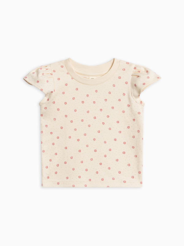 Pearl Petal Sleeve Tee Baby-Kids : Tops : Tees : Short Sleeves Colored Organics Organic Cotton Baby and Kids Pearl Petal Sleeve Tee