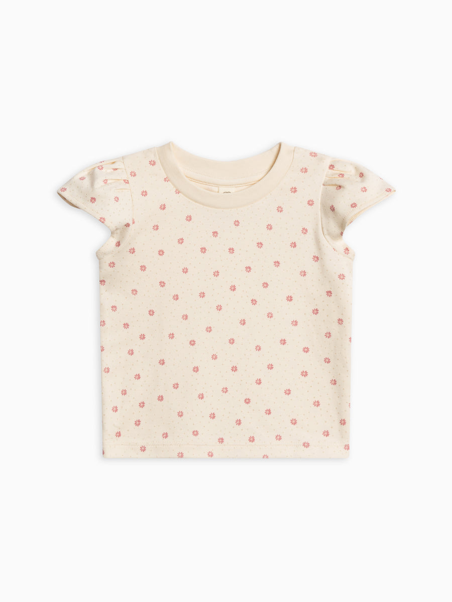 Pearl Petal Sleeve Tee Baby-Kids : Tops : Tees : Short Sleeves Colored Organics Organic Cotton Baby and Kids Pearl Petal Sleeve Tee