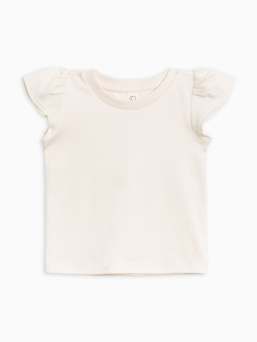 Pearl Petal Sleeve Tee Baby-Kids : Tops : Short Sleeve Colored Organics Organic Cotton Baby & Kids Pearl Petal Sleeve Tee