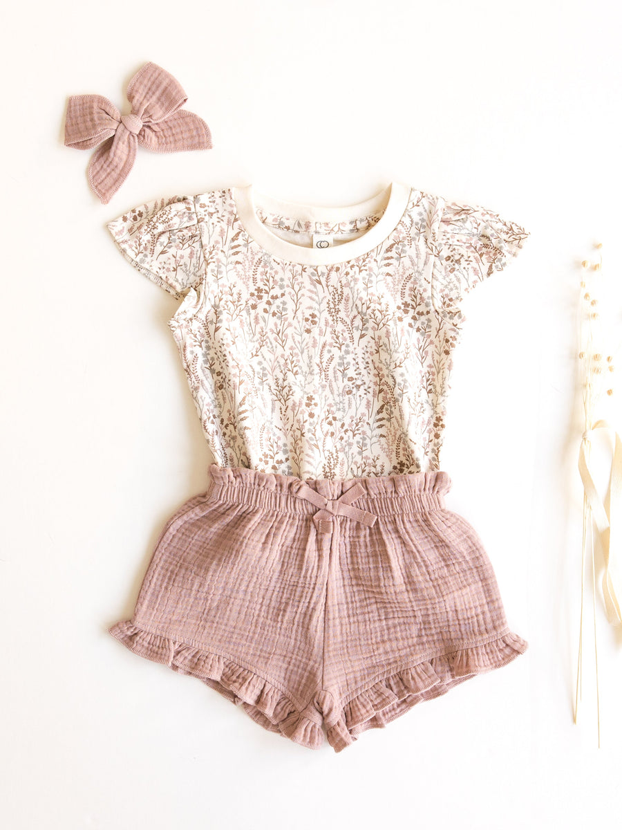 Pearl Petal Sleeve Tee Sale : Baby-Kids : Tops : Tees : Short Sleeves Colored Organics Organic Cotton Baby & Kids Pearl Petal Sleeve Tee