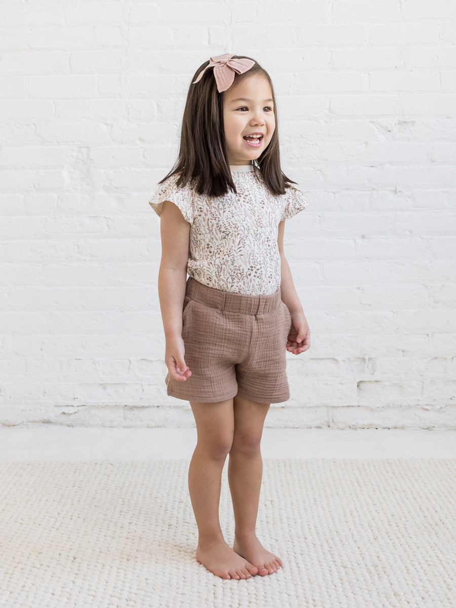 Pearl Petal Sleeve Tee Sale : Baby-Kids : Tops : Tees : Short Sleeves Colored Organics Organic Cotton Baby & Kids Pearl Petal Sleeve Tee