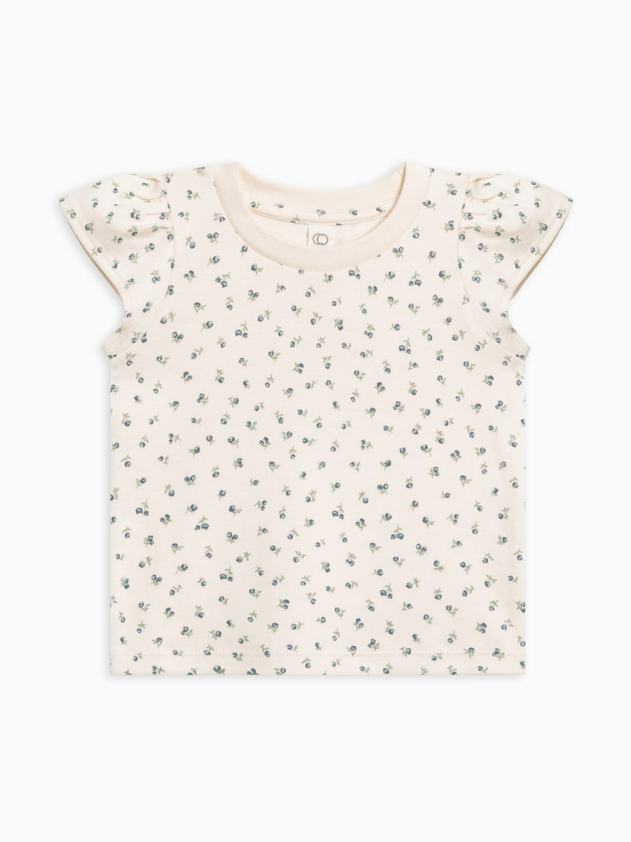 Pearl Petal Sleeve Tee Baby-Kids : Tops : Tees : Short Sleeves Colored Organics Organic Cotton Baby & Kids Pearl Petal Sleeve Tee