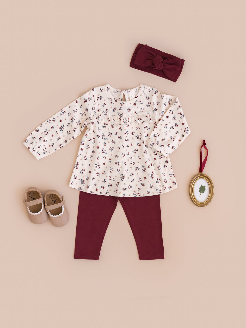 Sorren Ruffle Long Sleeve Top - Cassia Floral