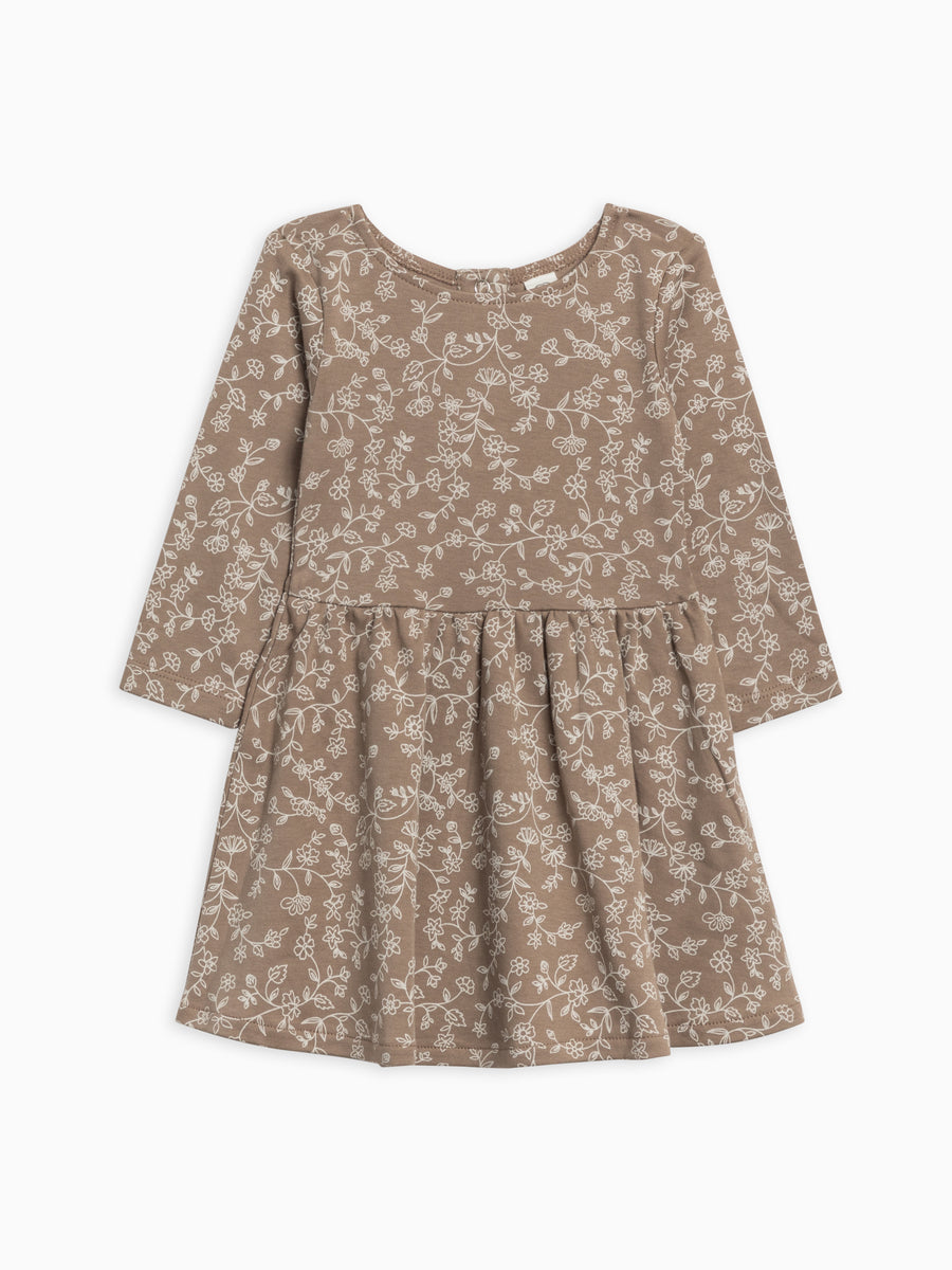 Stella Long Sleeve Swing Dress Baby-Kids : Tops : Dresses : Long Sleeves Colored Organics Organic Cotton Baby and Kids Stella Long Sleeve Swing Dress